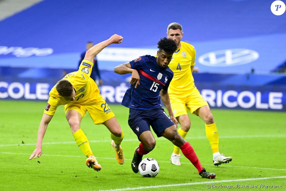 Kingsley Coman lors du match de football France - Ukraine ...