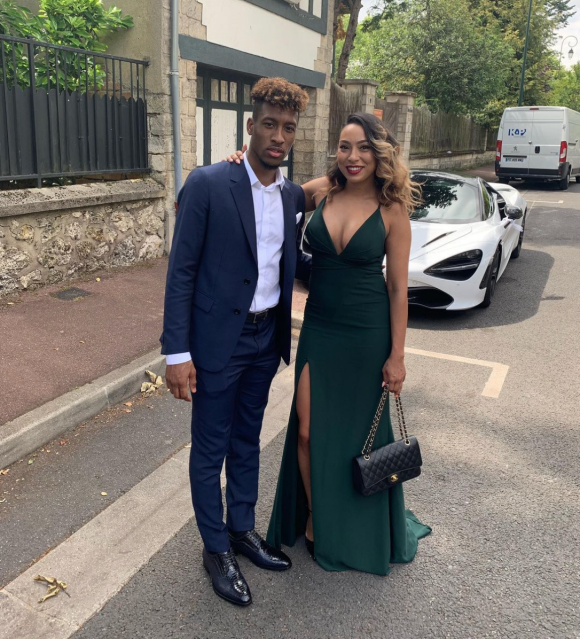 Kingsley Coman et sa fiancée Sabrajna. Juin 2019.