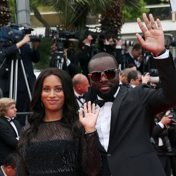 Maître Gims et sa femme DemDem - Montée des marches du film "The BFG" lors du 69ème Festival International du Film de Cannes. Le 14 mai 2016. © Borde-Jacovides-Moreau/Bestimage