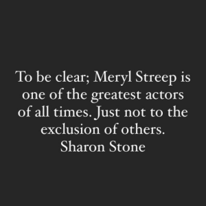 Sharon Stone réagit au tollé des internautes suite à la publication de ses propos sur Meryl Streep.