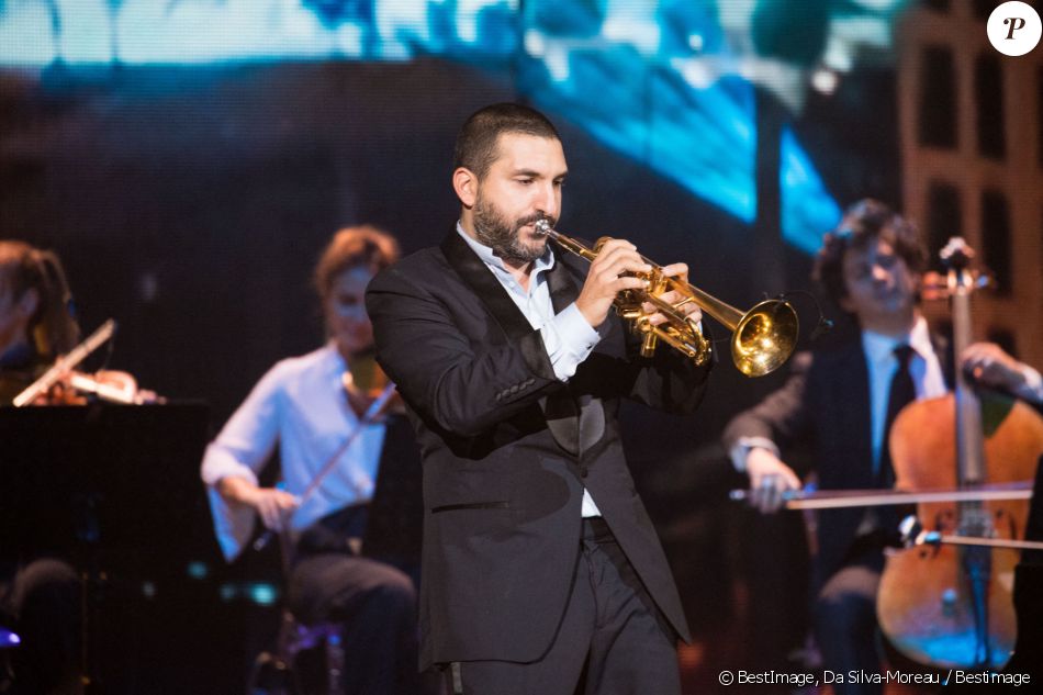Exclusif - Ibrahim Maalouf - Concert "Unis pour le Liban" à l'Olympia à Paris. Le 1er octobre 2020. © Da Silva-Moreau / Bestimage