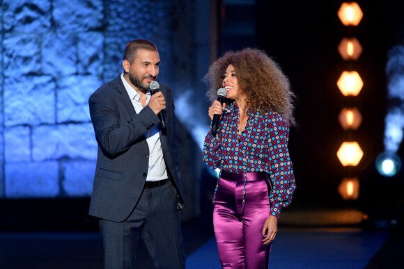 Exclusif - Ibrahim Maalouf et Flavia Coelho dans l'émission de télévision "Nice Jazz Festival" au Théâtre de Verdure à Nice, le 24 juillet 2020. © Bruno Bebert/Bestimage