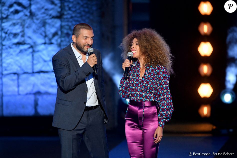 Exclusif - Ibrahim Maalouf et Flavia Coelho dans l'émission de télévision "Nice Jazz Festival" au Théâtre de Verdure à Nice, le 24 juillet 2020. © Bruno Bebert/Bestimage