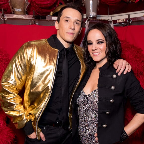 Grégoire Lyonnet et sa femme Alizée - Backstage de l'émission "Tous au Moulin Rouge pour le sidaction" au Moulin Rouge à Paris. © Cyril Moreau - Dominique Jacovides / Bestimage 