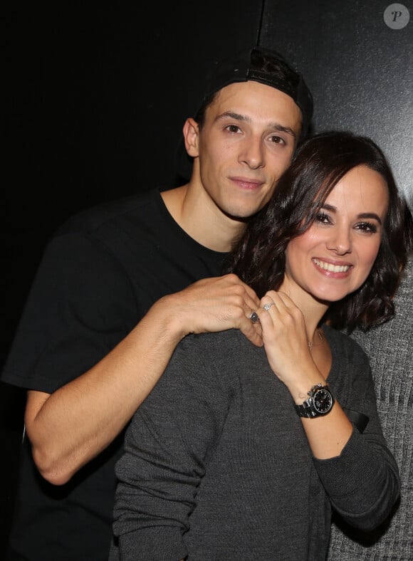 Grégoire Lyonnet et sa compagne Alizée lors de la dernière du spectacle de Brahim Zaibat "Rock It All Tour" à l'Olympia à Paris. Le 1er décembre 2015 © Denis Guignebourg / Bestimage 