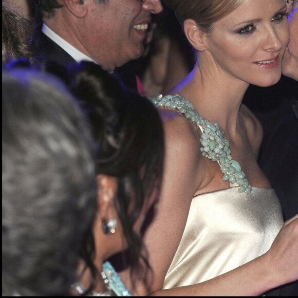 Le prince Albert de Monaco et Charlene Wittstock au Bal de la Rose de Monaco en 2010.