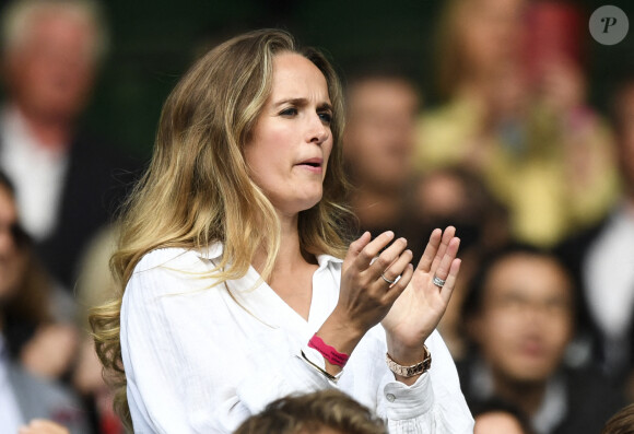 Kim Sears dans les tribunes de Wimbledon, à Londres. Photo by Andy Hooper/Daily Mail/dmg media Licensing/ABACAPRESS.COM
