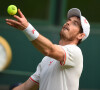 Andy Murray pendant son premier match à Wimbledon, le 28 juin 2021, à Londres. Photo by Corinne Dubreuil/ABACAPRESS.COM