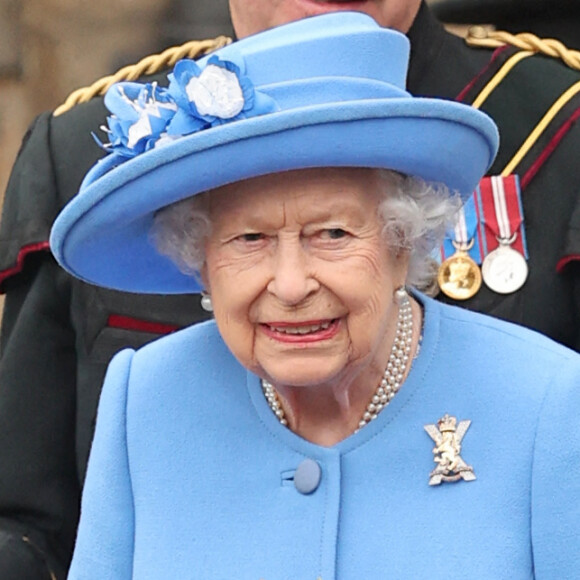 Queen Elizabeth II during the Ceremony of the Keys on the forecourt of the Palace of Holyroodhouse in Edinburgh, as part of her traditional trip to Scotland for Holyrood Week. Monday June 28, 2021.