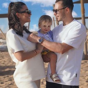 Martika avec son mari Umberto et leur fille Mia, le mois dernier.