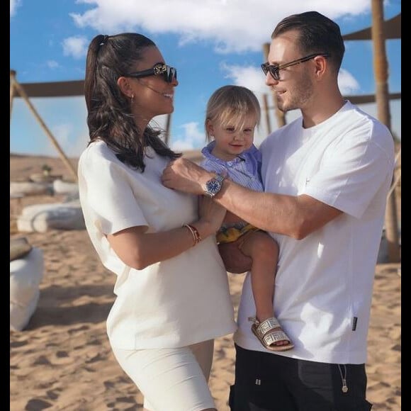 Martika avec son mari Umberto et leur fille Mia, le mois dernier.