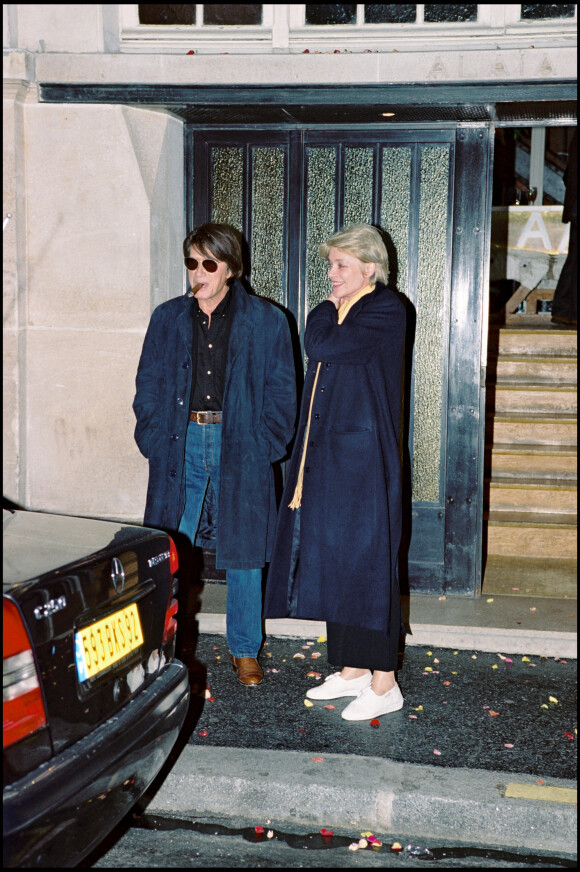 Archives - Françoise Hardy et Jacques Dutronc lors du mariage de Michel Sardou et Anne-Marie Périer. 1999.