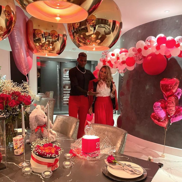 Paul et Zulay Pogba fêtent la Saint-Valentin. Février 2021.