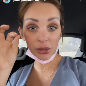 Julia Paredes émue aux larmes sur Instagram, le 1er juillet 2020