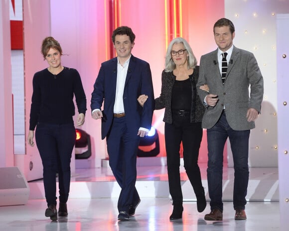 Anna, Sacha, Gery et Maryline Leymergie - Enregistrement de l'émission "Vivement Dimanche" à Paris le 04 novembre 2015 et qui sera diffusée le 08 novembre, France télévisions en Féte. Coadic Guirec / Bestimage