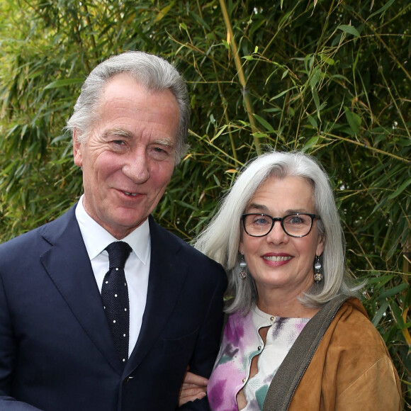 William Leymergie et sa femme Maryline au village des Internationaux de Tennis de Roland Garros. © Dominique Jacovides / Bestimage