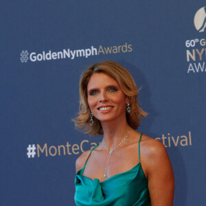 Sylvie Tellier lors du photocall de la cérémonie des Nymphes d'Or du 60ème festival de télévision de Monte Carlo au Grimaldi Forum à Monaco le 22 juin 2021.Cette année, beaucoup de lauréats seront présents en hologramme à cause des restrictions sanitaires © Claudia Albuquerque / Bestimage 