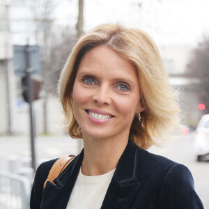 Exclusif - Sylvie Tellier quitte les studios de RMC à Paris le 11 janvier 2021. 