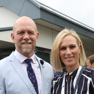 Zara et Mike Tindall au tournoi de Wimbledon à Londres, le 7 juillet 2021.