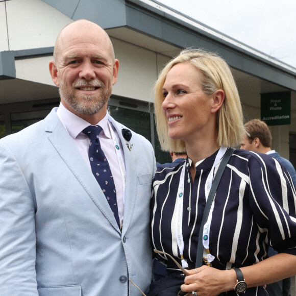 Zara et Mike Tindall au tournoi de Wimbledon à Londres, le 7 juillet 2021.