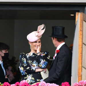 Zara Phillips (Tindall) assiste aux courses hippiques "Royal Ascot", le 17 juin 2021, lors du "Ladies Day".