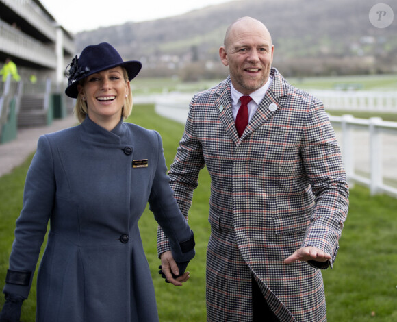 Zara Tindall et son mari Mike Tindall au festival de Cheltenham. Le 12 mars 2020