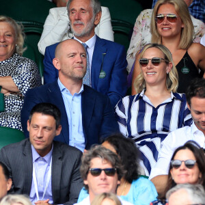 Zara et Mike Tindall au tournoi de Wimbledon à Londres, le 7 juillet 2021.