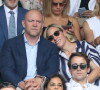 Zara et Mike Tindall au tournoi de Wimbledon à Londres.