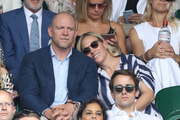 Zara et Mike Tindall au tournoi de Wimbledon à Londres.