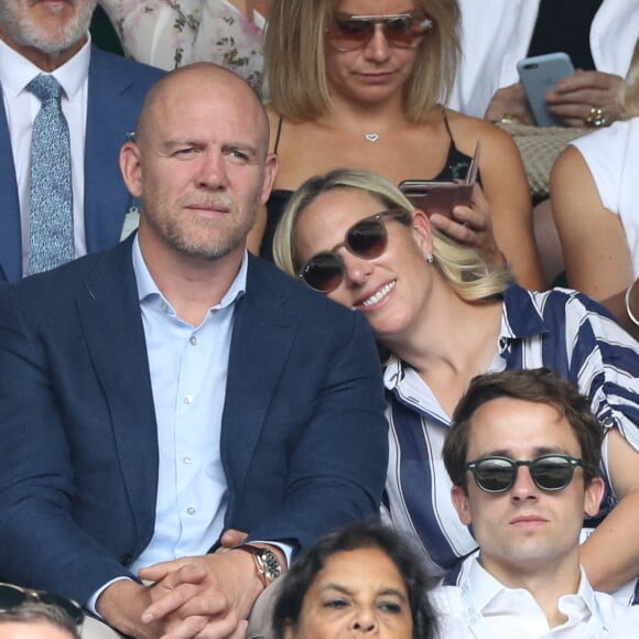 Zara et Mike Tindall au tournoi de Wimbledon à Londres.