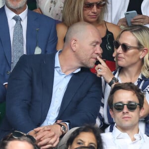 Zara et Mike Tindall au tournoi de Wimbledon à Londres, le 7 juillet 2021.