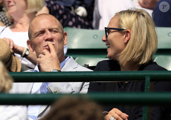 Zara et Mike Tindall au tournoi de Wimbledon à Londres, en 2015.