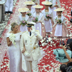 Mariage religieux du prince Albert et Charlene Wittstock à Monaco, le 2 juillet 2011.