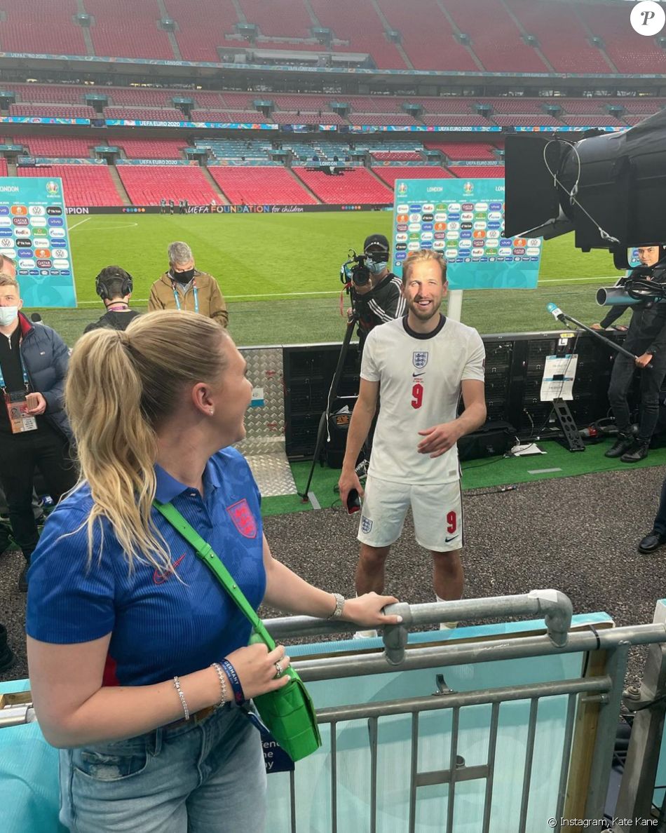 Harry Kane et son épouse Kate Kane. Juillet 2021.