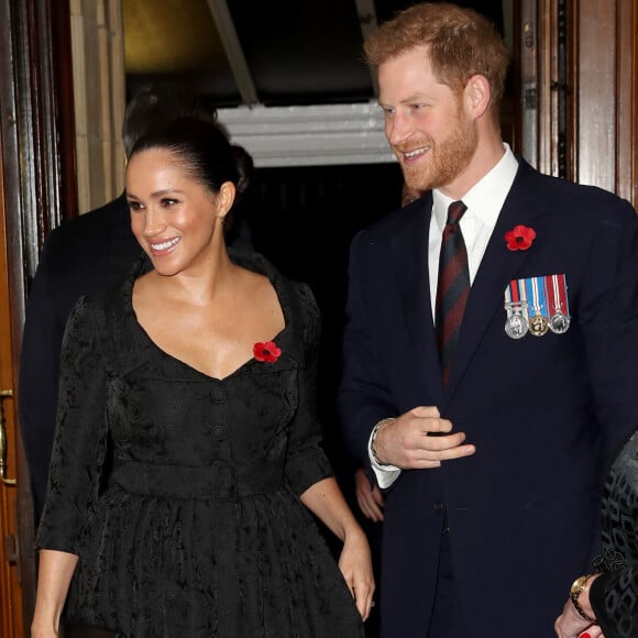 Meghan Markle et le prince Harry, derniers engagements au Royaume-Uni cette semaine - Le prince Harry, duc de Sussex, et Meghan Markle, duchesse de Sussex - La famille royale assiste au Royal British Legion Festival of Remembrance au Royal Albert Hall à Kensington, Londres, le 9 novembre 2019.