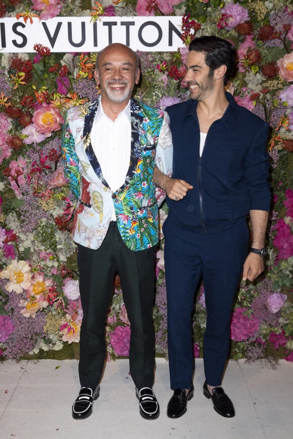 Semi Exclusif - Christian Louboutin et Tahar Rahim - Dîner "Louis Vuitton" chez Fred L'Ecailler lors du 74ème Festival International du Film de Cannes. Le 13 juillet 2021. © Borde-Jacovides-Moreau / Bestimage