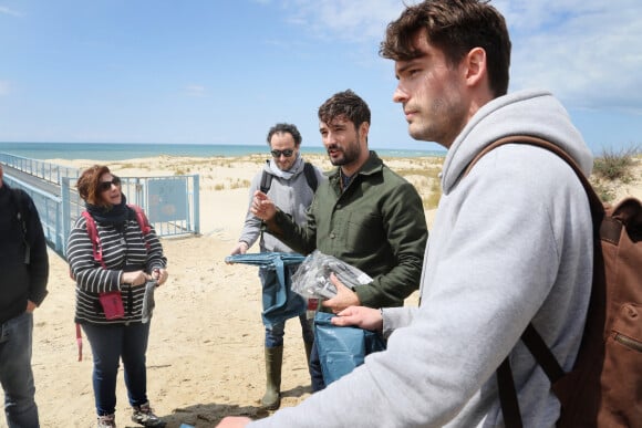 Jérémy Frérot a décidé de lancer une opération de nettoyage de plages entre Arcachon et les Landes le 3 Mai 2019. © Patrick Bernard / Bestimage