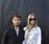 Toni Garrn et son fiancé Alex Pettyfer - Défilé de mode "Boss" collection Automne-Hiver 2020-2021 lors de la fashion week à Milan, le 23 février 2020.