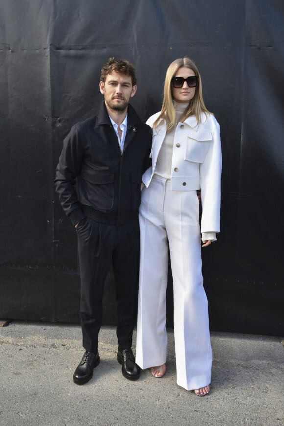 Toni Garrn et son fiancé Alex Pettyfer - Défilé de mode "Boss" collection Automne-Hiver 2020-2021 lors de la fashion week à Milan, le 23 février 2020.