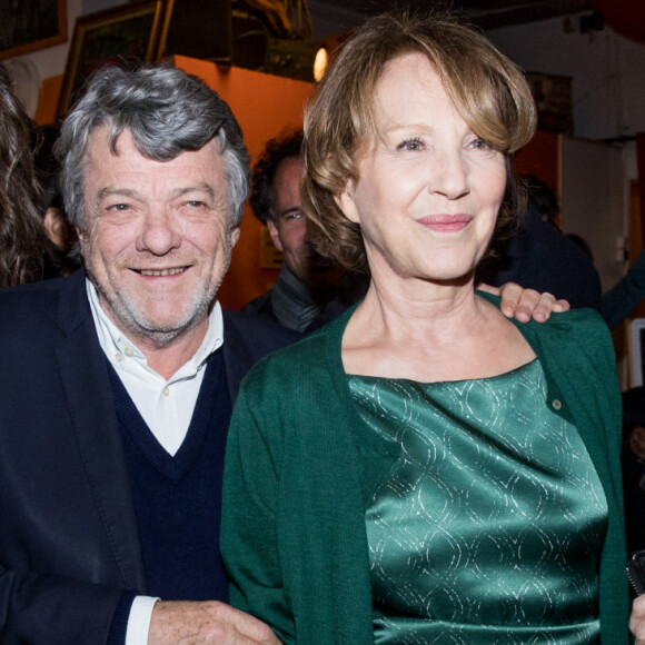 Valérie Lemercier, Jean-Louis Borloo, Nathalie Baye et Tonie Marshall - Soirée en l'honneur de Nathalie Baye, organisée par Louis Michel Colla, à La Chope des Puces, restaurant mythique de Marcel Campion à Saint-Ouen. Le 30 avril 2018 © Cyril Moreau / Bestimage 