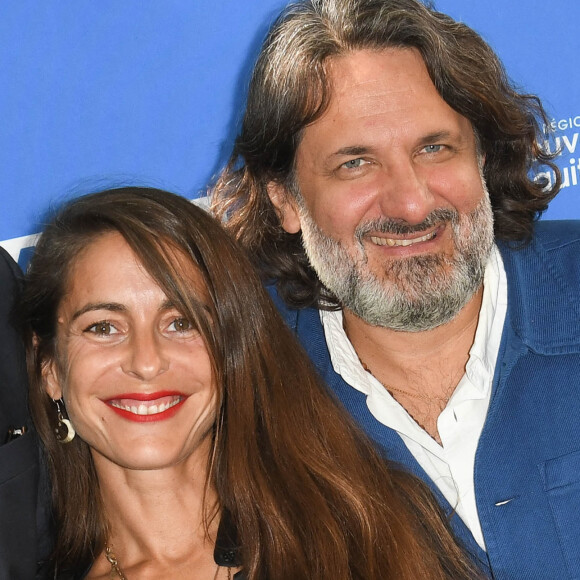 Audrey Dana et son mari Olivier Delbosc - Photocall du film "Profession du Père" - Festival du film Francophone d'Angoulême. © Guirec Coadic / Bestimage