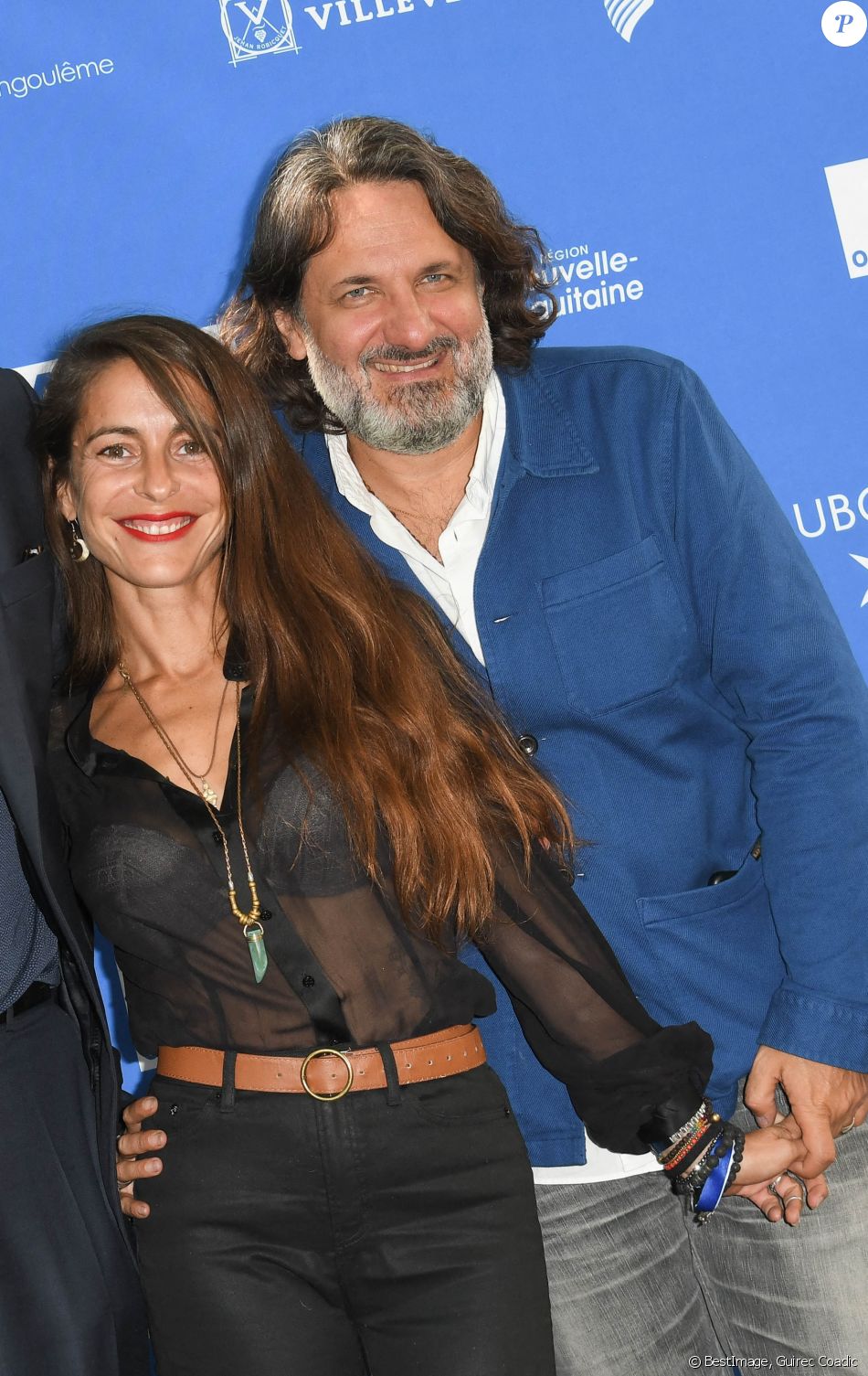 Audrey Dana et son mari Olivier Delbosc - Photocall du film "Profession du Père" - Festival du film Francophone d'Angoulême. © Guirec Coadic / Bestimage