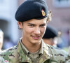 Le prince Nikolaï de Danemark, fils du prince Joachim et de la comtesse Alexandra, défile lors d'une cérémonie en hommage aux soldats danois à Varde le 5 septembre 2018.
