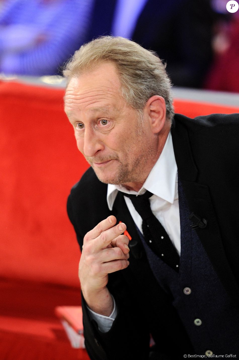 Exclusif - Benoit Poelvoorde - Enregistrement de l'émission "Vivement Dimanche" au studio Gabriel, le 20 mars 2019. © Guillaume Gaffiot / Bestimage