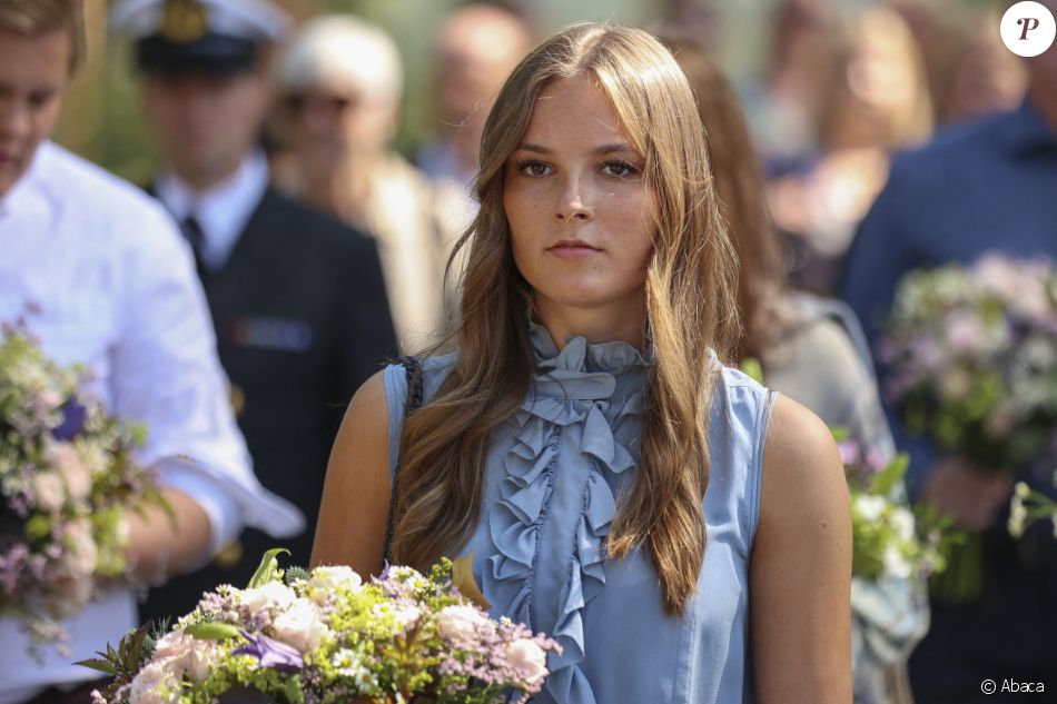 La princesse Ingrid Alexandra lors du 10ème anniversaire de la commémoration de l'attentat perpétré par Anders Breivik, à Utoya, qui a fait 77 morts. Oslo, le 22 juillet 2021.
