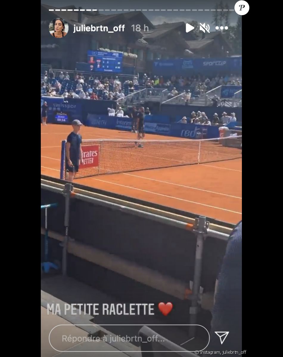 Julie Bertin assiste au match de tennis de son chéri Benoît Paire - Instagram