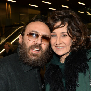 Valérie Lemercier et son compagnon Mathias Kiss - Célébrités pendant les concert du groupe Suprême NTM à l'AccorHotels Arena à Paris, France, les 8, 9 et 10 mars 2018. © Veeren/Bestimage