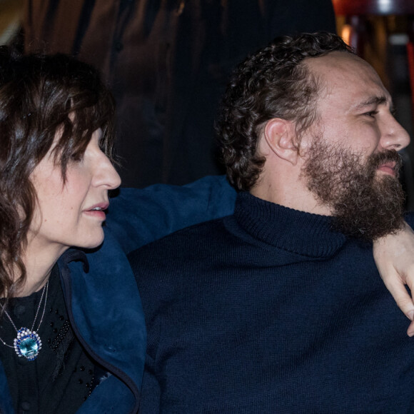 Valérie Lemercier et son compagnon Mathias Kiss - Soirée en l'honneur de Nathalie Baye, organisée par Louis Michel Colla, à La Chope des Puces, restaurant mythique de Marcel Campion à Saint-Ouen. Le 30 avril 2018 © Cyril Moreau / Bestimage