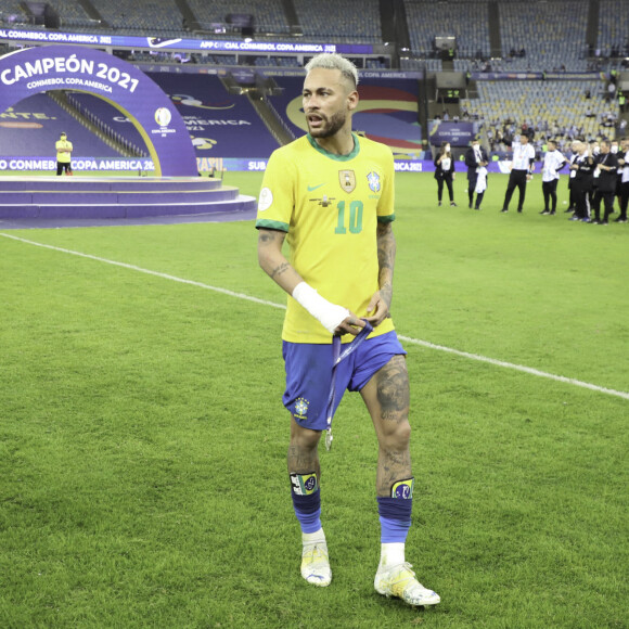 Neymar Jr. lors de la final de de la Copa America opposant le Brésil à l'Argentine au stade Maracana, à Rio de Janeiro, Brésil, le 10 juillet 2021.© Leco Viana/TheNEWS2/Zuma Press/Bestimage 