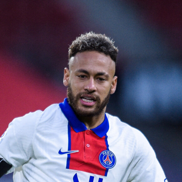 Neymar Jr durant le match de football en ligue 1. Le Paris Saint-Germain (PSG) est à égalité avec Rennes (1-1) au Roazhon Park le 9 mai 2021. © Federico Pestellini / Panoramic / Bestimage 